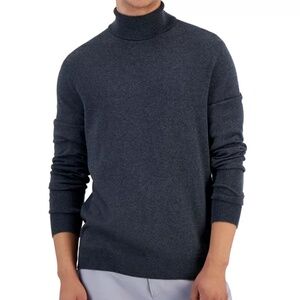 Alfani Mens Dark Mauve/Grey Turtleneck Sweater - Size M - New with Tags